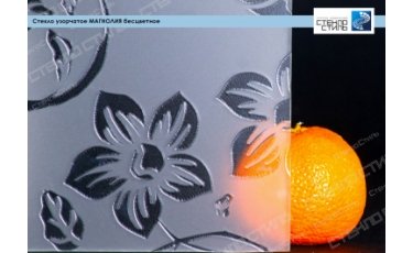 Стекло узорчатое Магнолия бесцветное фото
